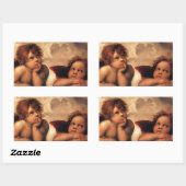 Sticker Rectangulaire Sistine Madonna 2 anges par Raphael (Feuille)