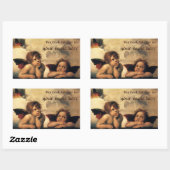 Sticker Rectangulaire Sistine Madonna Angels par Raphael, Art Renaissanc (Feuille)