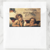 Sticker Rectangulaire Sistine Madonna Angels par Raphael, Art Renaissanc (Sac)