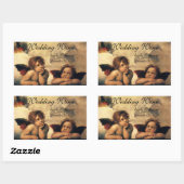 Sticker Rectangulaire Sistine Madonna Anges par Raphaël Mariage (Feuille)