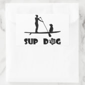 Sticker Rectangulaire Sitting de chien SUP (Sac)