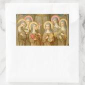 Sticker Rectangulaire Six Saints des Clarés pauvres (SAU 027b) (Sac)