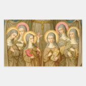 Sticker Rectangulaire Six Saints des Clarés pauvres (SAU 027b) (Devant)