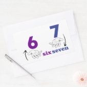 Sticker Rectangulaire six sept mème drôle cool (Enveloppe)