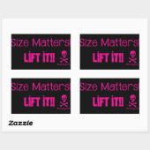 Sticker Rectangulaire Size Matters - Soulevez-le ! ! (Feuille)