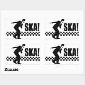 Sticker Rectangulaire Ska dessus ! (Feuille)