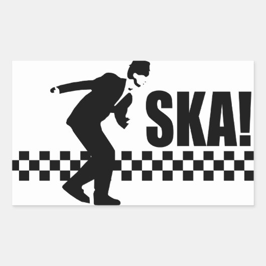 Sticker Rectangulaire Ska dessus ! (Devant)