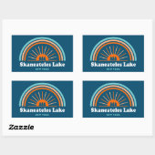 Sticker Rectangulaire Skaneateles Lake New York Rainbow (Feuille)