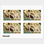 Sticker Rectangulaire Skeleton convoqué par Witch Kuniyoshi Fine Art (Feuille)