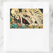 Sticker Rectangulaire Skeleton convoqué par Witch Kuniyoshi Fine Art (Sac)