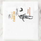 Sticker Rectangulaire Skeleton Zombie Monstre Halloween (Sac)