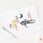 Sticker Rectangulaire Skeleton Zombie Monstre Halloween (Enveloppe)