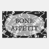 Sticker Rectangulaire Skeletons BONE APPÉTIT (Devant)