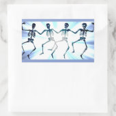 Sticker Rectangulaire Skeletons dansants (Sac)