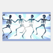 Sticker Rectangulaire Skeletons dansants (Devant)