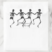 Sticker Rectangulaire Skeletons dansants Halloween Thunder_Cove (Sac)