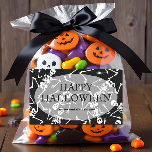 Sticker Rectangulaire Skeletons Halloween heureux