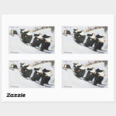 Sticker Rectangulaire Ski (Feuille)