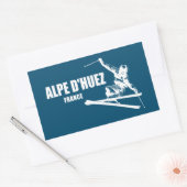 Sticker Rectangulaire Ski Alpe d'Huez France (Enveloppe)