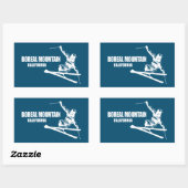 Sticker Rectangulaire Ski de Boreal Mountain California (Feuille)