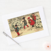 Sticker Rectangulaire Ski d'hiver (Enveloppe)