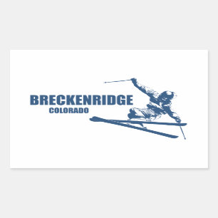 Sticker Rectangulaire Skier Breckenridge Colorado