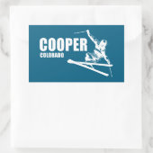 Sticker Rectangulaire Skier Cooper Colorado (Sac)