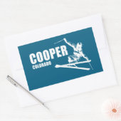 Sticker Rectangulaire Skier Cooper Colorado (Enveloppe)