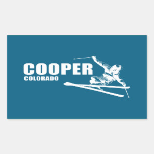 Sticker Rectangulaire Skier Cooper Colorado