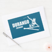 Sticker Rectangulaire Skier Durango Colorado (Enveloppe)