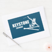 Sticker Rectangulaire Skier Keystone Colorado (Enveloppe)