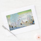 Sticker Rectangulaire Skieurs 1919 (Enveloppe)
