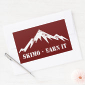 Sticker Rectangulaire Skimo, Gagnez-Le (Enveloppe)