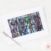 Sticker Rectangulaire Skis and Poles (Enveloppe)