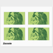 Sticker Rectangulaire SkullGirl (Feuille)