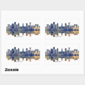 Sticker Rectangulaire Skyline Bruxelles (Feuille)