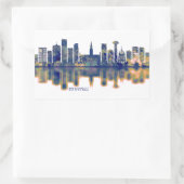 Sticker Rectangulaire Skyline Bruxelles (Sac)