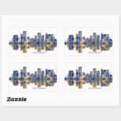 Sticker Rectangulaire Skyline Dar es Salaam (Feuille)