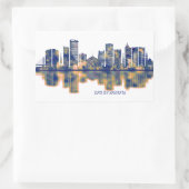Sticker Rectangulaire Skyline Dar es Salaam (Sac)