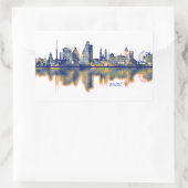 Sticker Rectangulaire Skyline de Bâle (Sac)
