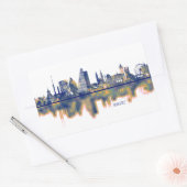 Sticker Rectangulaire Skyline de Bâle (Enveloppe)