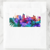 Sticker Rectangulaire Skyline de Bâle (Sac)