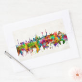 Sticker Rectangulaire Skyline de Budapest (Enveloppe)