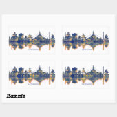 Sticker Rectangulaire Skyline de Katmandou (Feuille)
