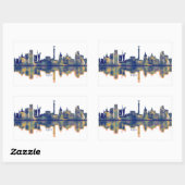 Sticker Rectangulaire Skyline de Kiev (Feuille)
