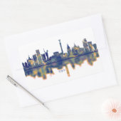 Sticker Rectangulaire Skyline de Kiev (Enveloppe)