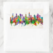 Sticker Rectangulaire Skyline de l'Illinois (Sac)