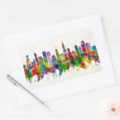 Sticker Rectangulaire Skyline de l'Illinois (Enveloppe)