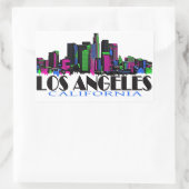 Sticker Rectangulaire Skyline de Los Angeles California (Sac)