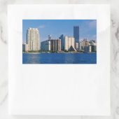 Sticker Rectangulaire Skyline de Miami, Floride (Sac)
